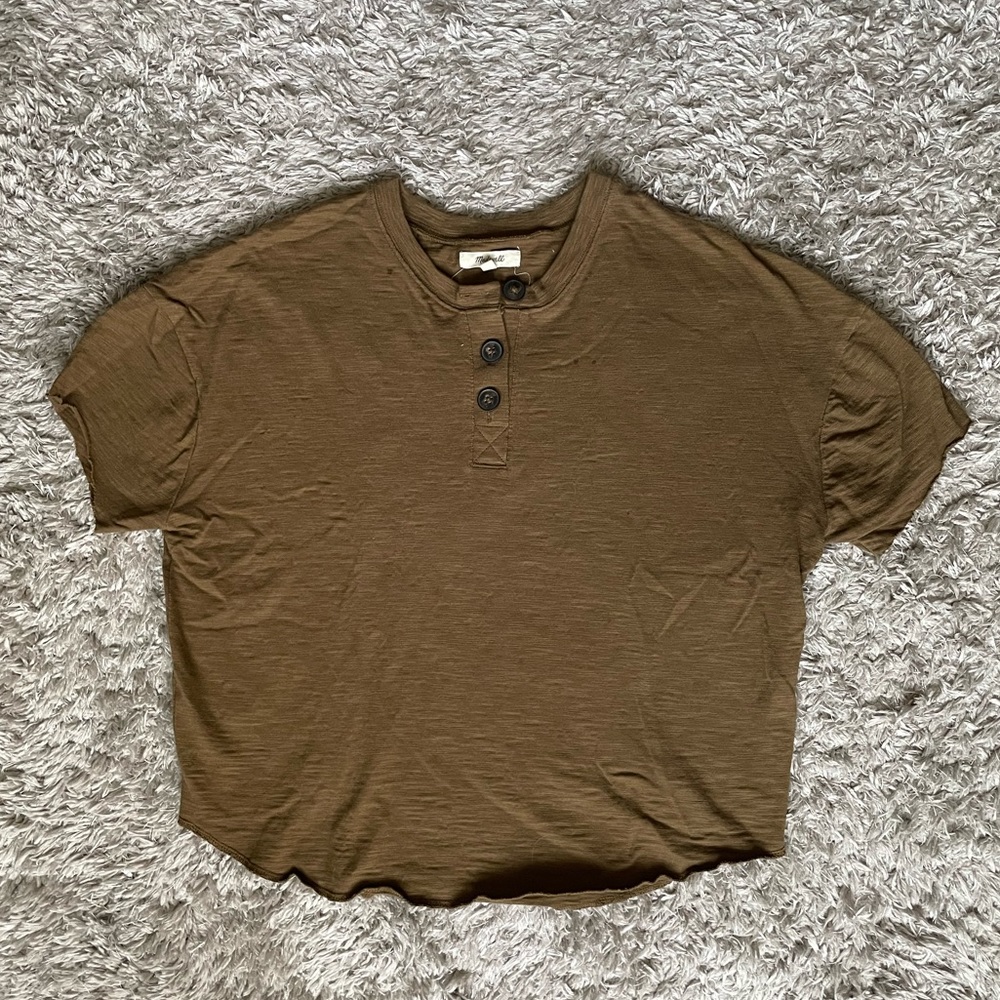 Madewell Raw Edge Henley Tee